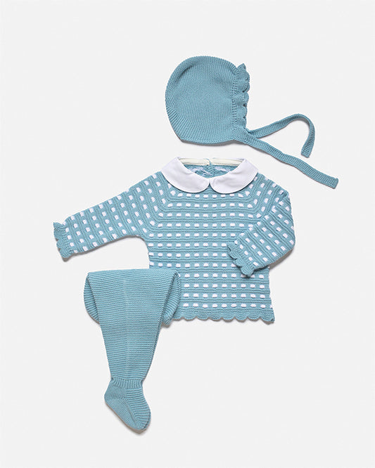 Conjunto Polaina Motas / 3 Piezas